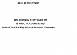 QCVN 40:2011/BTNMT QUY CHUẨN KỸ THUẬT QUỐC GIA VỀ NƯỚC THẢI CÔNG NGHIỆP (THAY THẾ TCVN 5945:2005)